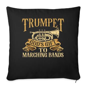 Fanfare de trompettiste - Housse de coussin décorative 45 x 45 cm - noir - Devant
