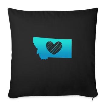 Montana - Housse de coussin décorative 45 x 45 cm - noir - Devant