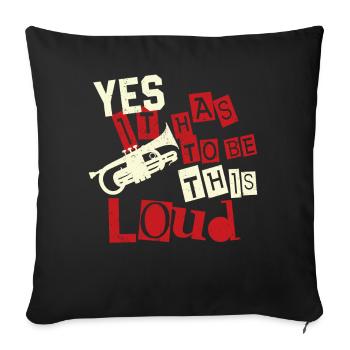 Trumpet Player Vintage Yes It Has - Sofakissenbezug 45 x 45 cm - Schwarz - Vorne