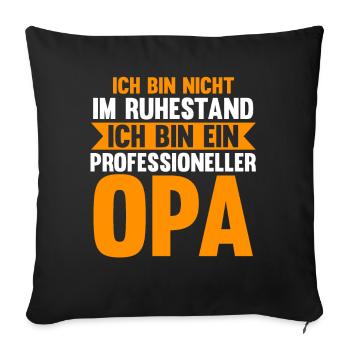 Großvater Großpapa Opi Opa - Sofakissenbezug 45 x 45 cm - Schwarz - Vorne