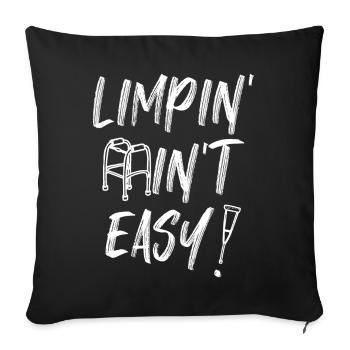 Drôle d’amputé boiteux Ain’t Easy Amputee Veterans - Housse de coussin décorative 45 x 45 cm - noir - Devant