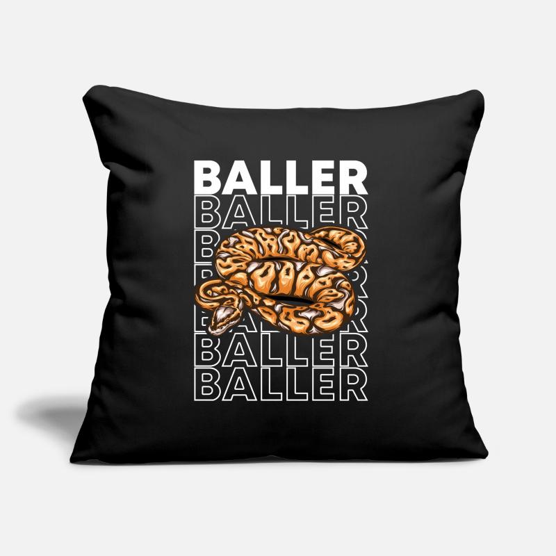 Ball Python 80's Style Baller Royal Python Snake Housse de coussin décorative 45 x 45 cm