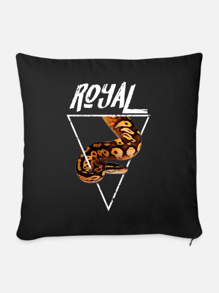 Royal Ball Python Besitzer - Sofakissenbezug 45 x 45 cm - Schwarz