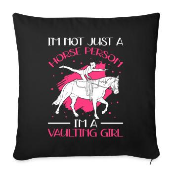 Vaulting Equestrian Sports Equestrian Sports Gift - Sofa pillowcase 17,3'' x 17,3'' (45 x 45 cm) - black - Front