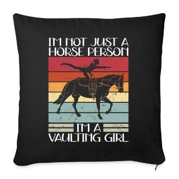 Vaulting Horses Equestrian Sport Equestrian Gift - Sofa pillowcase 17,3'' x 17,3'' (45 x 45 cm) - black - Front