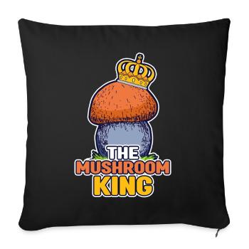 Mushrooms Mushrooms Porcini Mushrooms Collectors Chanterelles - Sofa pillowcase 17,3'' x 17,3'' (45 x 45 cm) - black - Front
