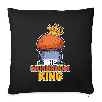 Mushrooms Mushrooms Porcini Mushrooms Collectors Chanterelles - Sofa pillowcase 17,3'' x 17,3'' (45 x 45 cm) - black - Front