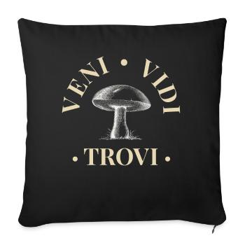 Mushrooms Mushrooms Porcini Mushrooms Collectors Chanterelles - Sofa pillowcase 17,3'' x 17,3'' (45 x 45 cm) - black - Front