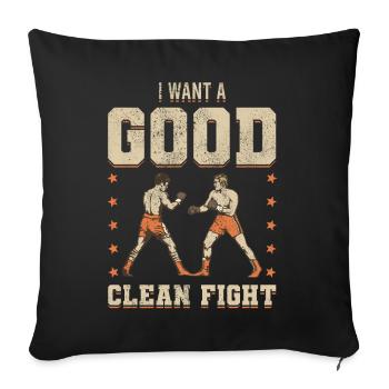 Boxen Martial Arts Boxing Box Club Boxer - Sofa pillowcase 17,3'' x 17,3'' (45 x 45 cm) - black - Front