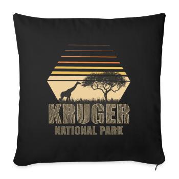 Kruger National Park South Africa Giraffe Wildlife Saf - Sofa pillowcase 17,3'' x 17,3'' (45 x 45 cm) - black - Front
