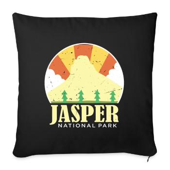 Canada National Park Jasper Alberta Souvenir Icefi - Sofa pillowcase 17,3'' x 17,3'' (45 x 45 cm) - black - Front