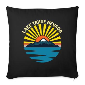 Kalifornien Lake Tahoe Camping Wandern Natur Wildl - Sofakissenbezug 45 x 45 cm - Schwarz - Vorne