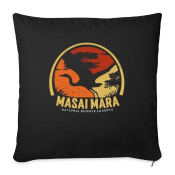 Masai Mara Nationalreservat Kenia Serengeti Wildti - Sofakissenbezug 45 x 45 cm - Schwarz - Vorne