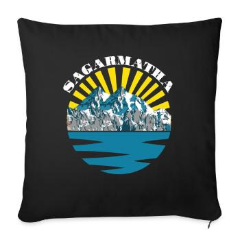 Everest National Park Sagarmatha in Tibet Nepal - Sofa pillowcase 17,3'' x 17,3'' (45 x 45 cm) - black - Front