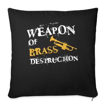 Trompettiste Vintage Weapon Of - Housse de coussin décorative 45 x 45 cm - noir - Devant