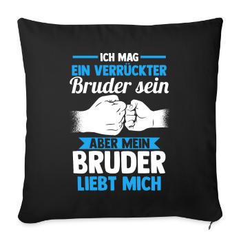 Geschwister Fäuste Familie Brüder Bruder - Sofakissenbezug 45 x 45 cm - Schwarz - Vorne