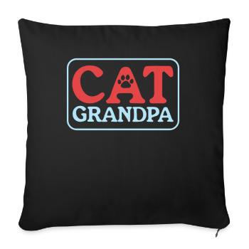 Cats Grandpa Cat Daddy Cat Owner Gift - Sofa pillowcase 17,3'' x 17,3'' (45 x 45 cm) - black - Front