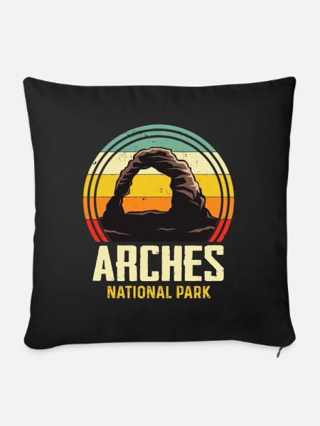 Arches Nationalpark Wandern Utah Canyon Rocks Souv - Sofakissenbezug 45 x 45 cm - Schwarz