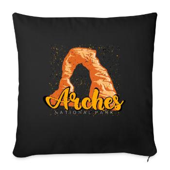 Arches National Park Utah Souvenir Moab Camping - Sofakissenbezug 45 x 45 cm - Schwarz - Vorne