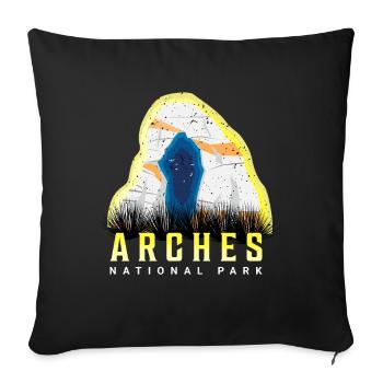 Canyon Camping Arches Nationalpark Souvenir Moab U - Sofakissenbezug 45 x 45 cm - Schwarz - Vorne