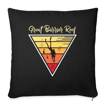 Tauchen Australien Great Barrier Reef Souvenir Tau - Sofakissenbezug 45 x 45 cm - Schwarz - Vorne