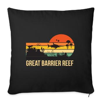 Great Barrier Reef Souvenir Tauchen Australien Kor - Sofakissenbezug 45 x 45 cm - Schwarz - Vorne