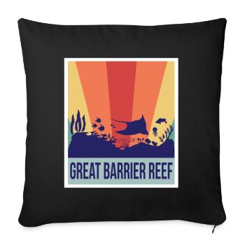 Tauchen Great Barrier Reef Souvenir Australien Tau - Sofakissenbezug 45 x 45 cm - Schwarz - Vorne