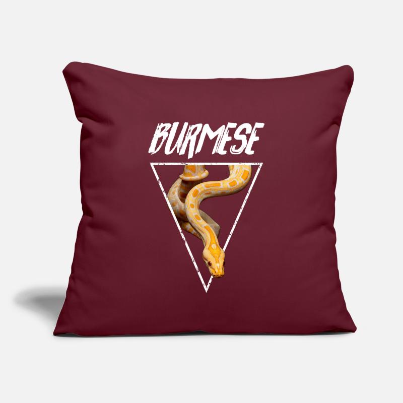 Propriétaire de serpent Python birman Housse de coussin décorative 45 x 45 cm