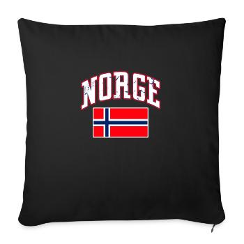 Norway - Sofa pillowcase 17,3'' x 17,3'' (45 x 45 cm) - black - Front