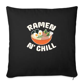 Ramen - Sofa pillowcase 17,3'' x 17,3'' (45 x 45 cm) - black - Front
