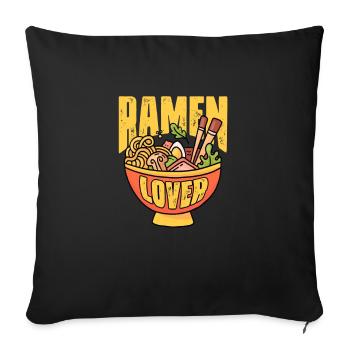 Ramen - Sofakissenbezug 45 x 45 cm - Schwarz - Vorne