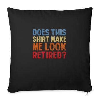 Retirement - Sofa pillowcase 17,3'' x 17,3'' (45 x 45 cm) - black - Front