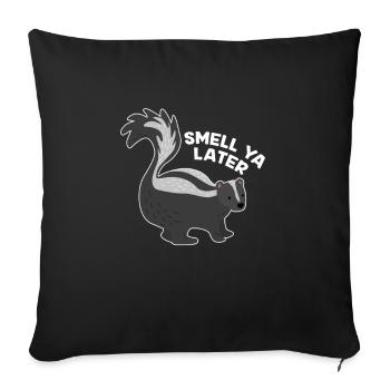 Mouffette - Housse de coussin décorative 45 x 45 cm - noir - Devant