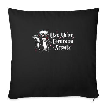 Mouffette - Housse de coussin décorative 45 x 45 cm - noir - Devant