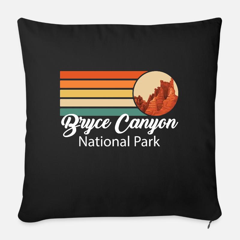 Bryce Canyon National Park Utah Rocks Souvenir Wan - Sofakissenbezug 45 x 45 cm - Schwarz