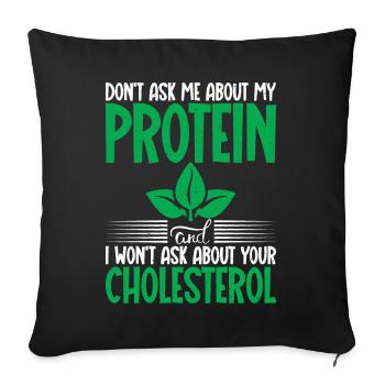 Ne me posez pas de questions sur mon - Housse de coussin décorative 45 x 45 cm - noir - Devant