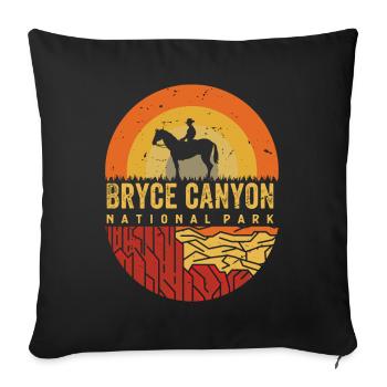 Parc national de Bryce Canyon Nature Utah Touristes Sou - Housse de coussin décorative 45 x 45 cm - noir - Devant