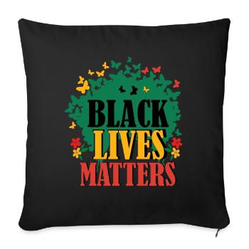 Black Lives Matter Melanin Black Pride National - Sofa pillowcase 17,3'' x 17,3'' (45 x 45 cm) - black - Front