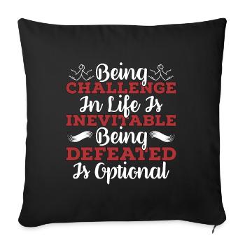 Arm Wrestling Being Challenge In Wrestle Wrestler - Sofa pillowcase 17,3'' x 17,3'' (45 x 45 cm) - black - Front