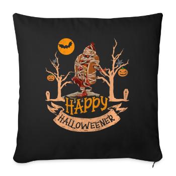 Joyeux Bonjour Maman Viennoise Costume Drôle Viennois - Housse de coussin décorative 45 x 45 cm - noir - Devant