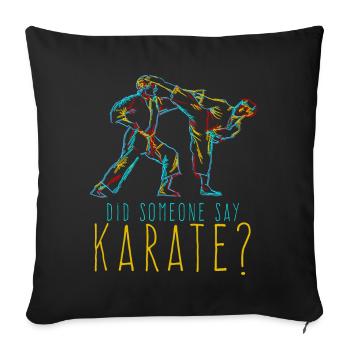Karatéka karatéka - Housse de coussin décorative 45 x 45 cm - noir - Devant