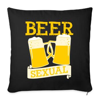 Bière Witz Braumeister Bierbrauer - Housse de coussin décorative 45 x 45 cm - noir - Devant