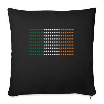 Drapeau de l’Irlande - Housse de coussin décorative 45 x 45 cm - noir - Devant