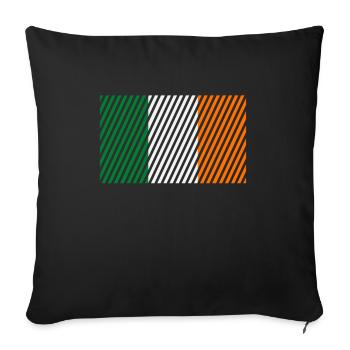 Drapeau de l’Irlande - Housse de coussin décorative 45 x 45 cm - noir - Devant