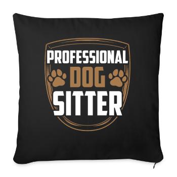 Dog Sitter Professionnel Dog Sitting - Housse de coussin décorative 45 x 45 cm - noir - Devant