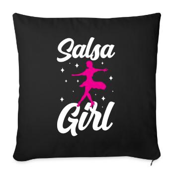 Salsa Girls Danseurs Danseurs Danse Hobby - Housse de coussin décorative 45 x 45 cm - noir - Devant