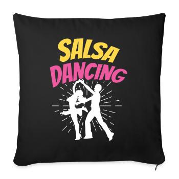 Salsa Danse Danseur Danse Hobby - Housse de coussin décorative 45 x 45 cm - noir - Devant