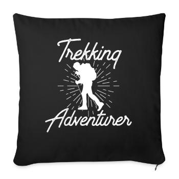 Trekking Aventurier Randonneurs Randonnée - Housse de coussin décorative 45 x 45 cm - noir - Devant