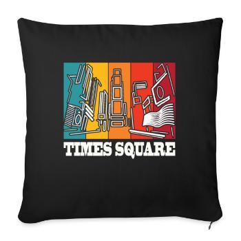 Times Square New York Souvenir NYC New York City R - Sofakissenbezug 45 x 45 cm - Schwarz - Vorne