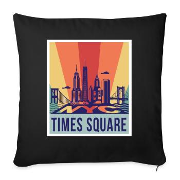 NYC Times Square New York Souvenir New York City T - Sofakissenbezug 45 x 45 cm - Schwarz - Vorne